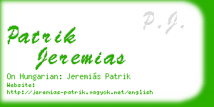 patrik jeremias business card